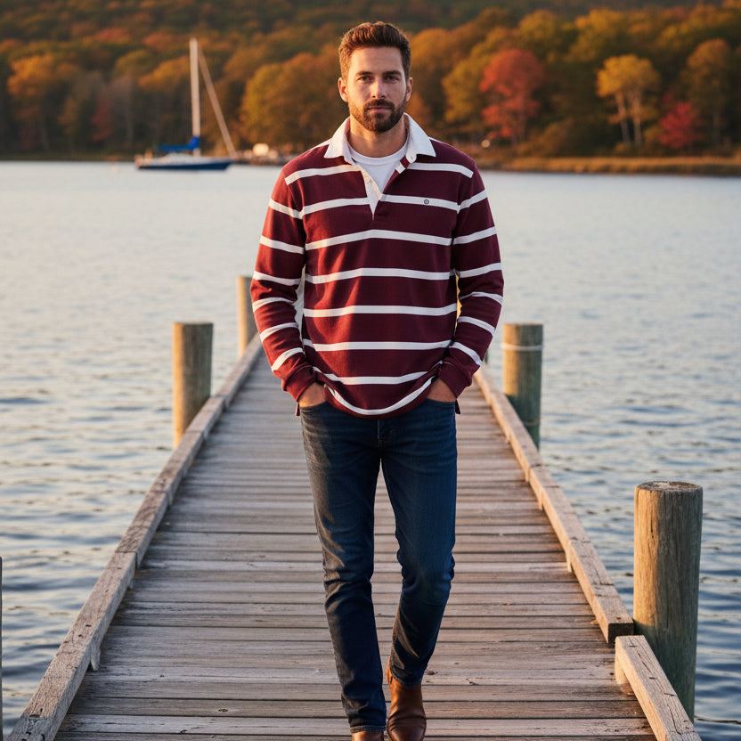 Striped Jersey Rugby L/S: Bordeaux