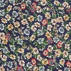 Floral Print Shirt L/S: Dark Navy