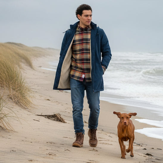 Lands End Waterproof Long Parka: Dark Navy