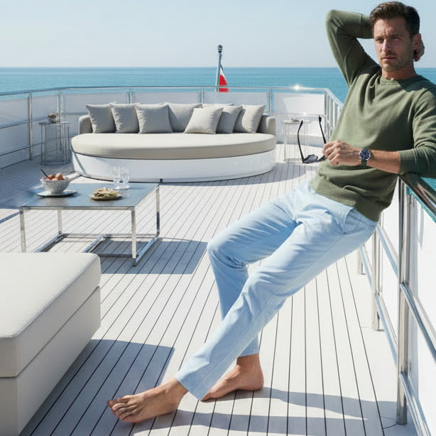 Comfort Fit Chino 702: Cristal Blue