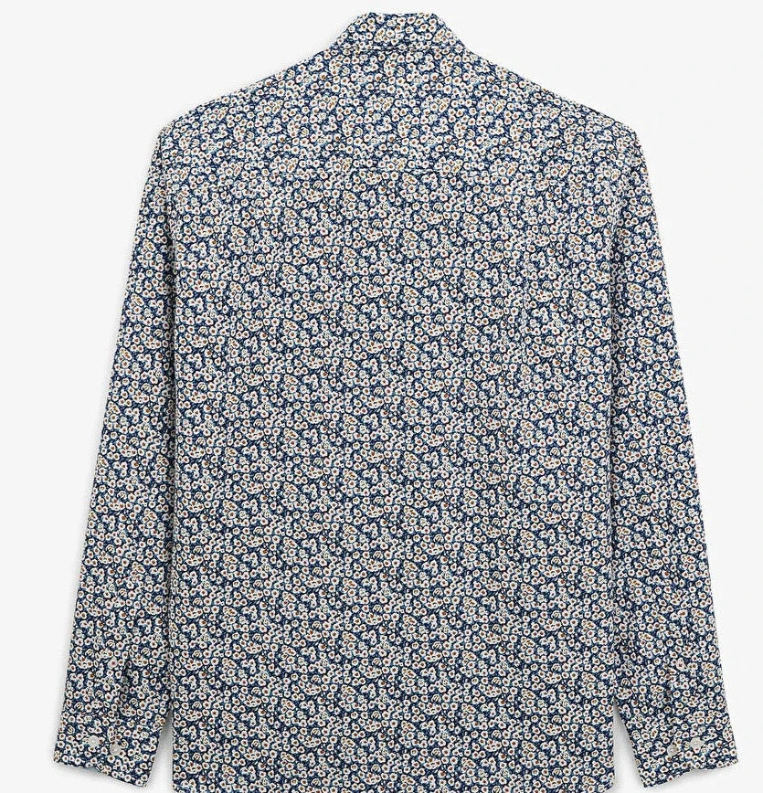 Field of Daisies Print Shirt L/S: Azure