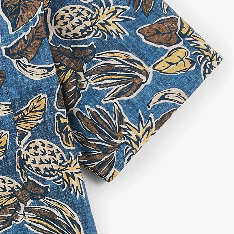 Bahamas Print Shirt S/S: Emerald