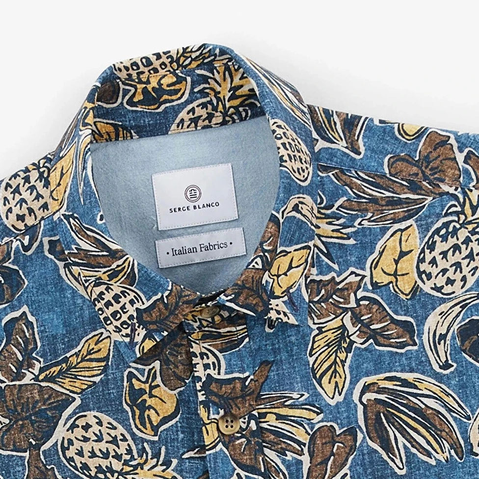 Bahamas Print Shirt S/S: Emerald