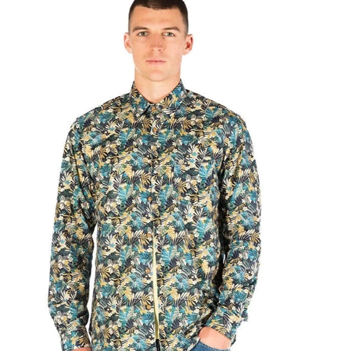 Amazon Print Shirt L/S: Military Green
