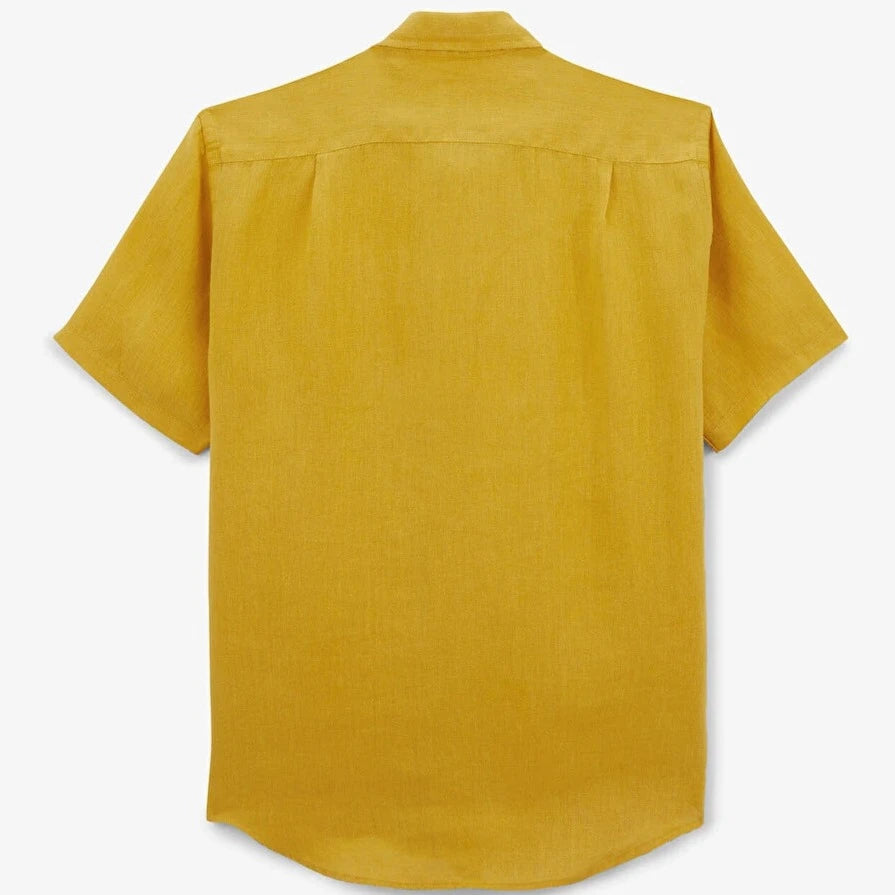 Solid Linen Shirt S/S: Gold