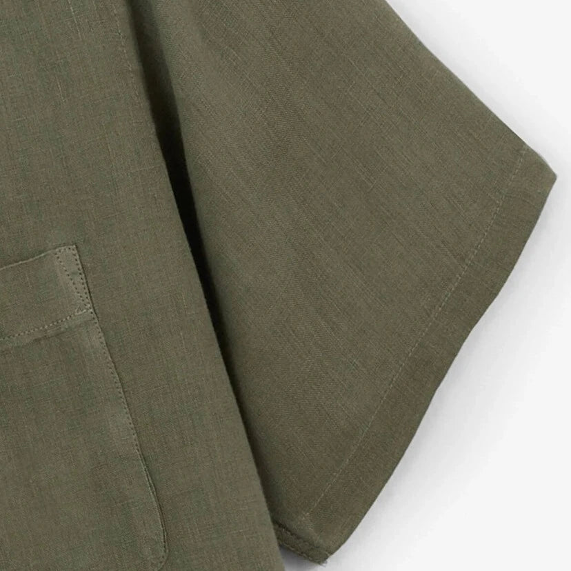 Solid Linen Shirt S/S: Avacodo