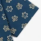 Abstract Flower Camp Shirt S/S: Blue