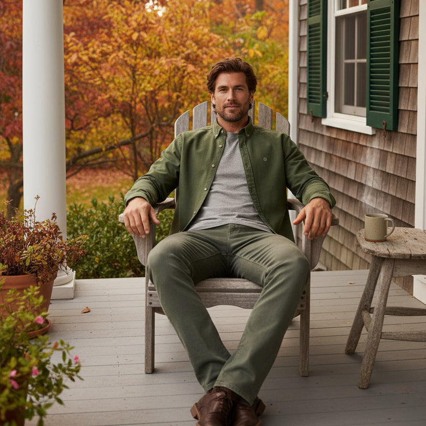 Thick Outdoor Shirt L/S: Military Green