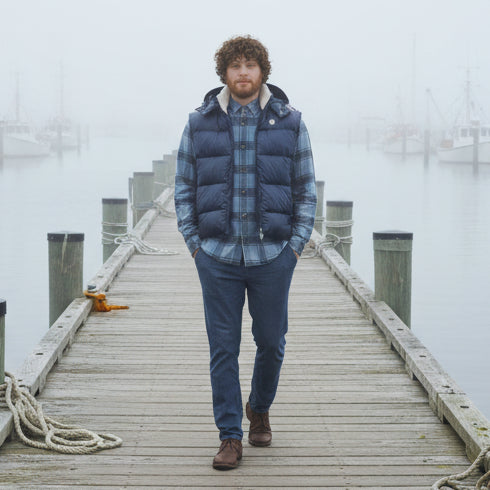 Tonal Flannel Plaid Shirt L/S: Aviator Blue