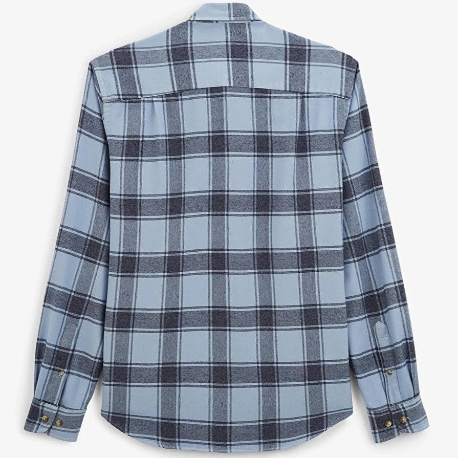 Tonal Flannel Plaid Shirt L/S: Aviator Blue