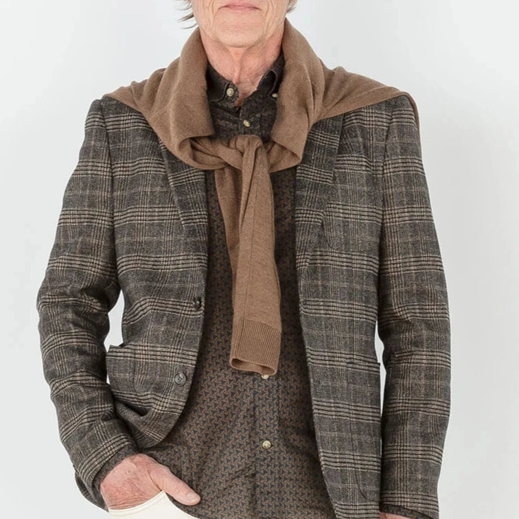 Simon Plaid Blazer: Charcoal