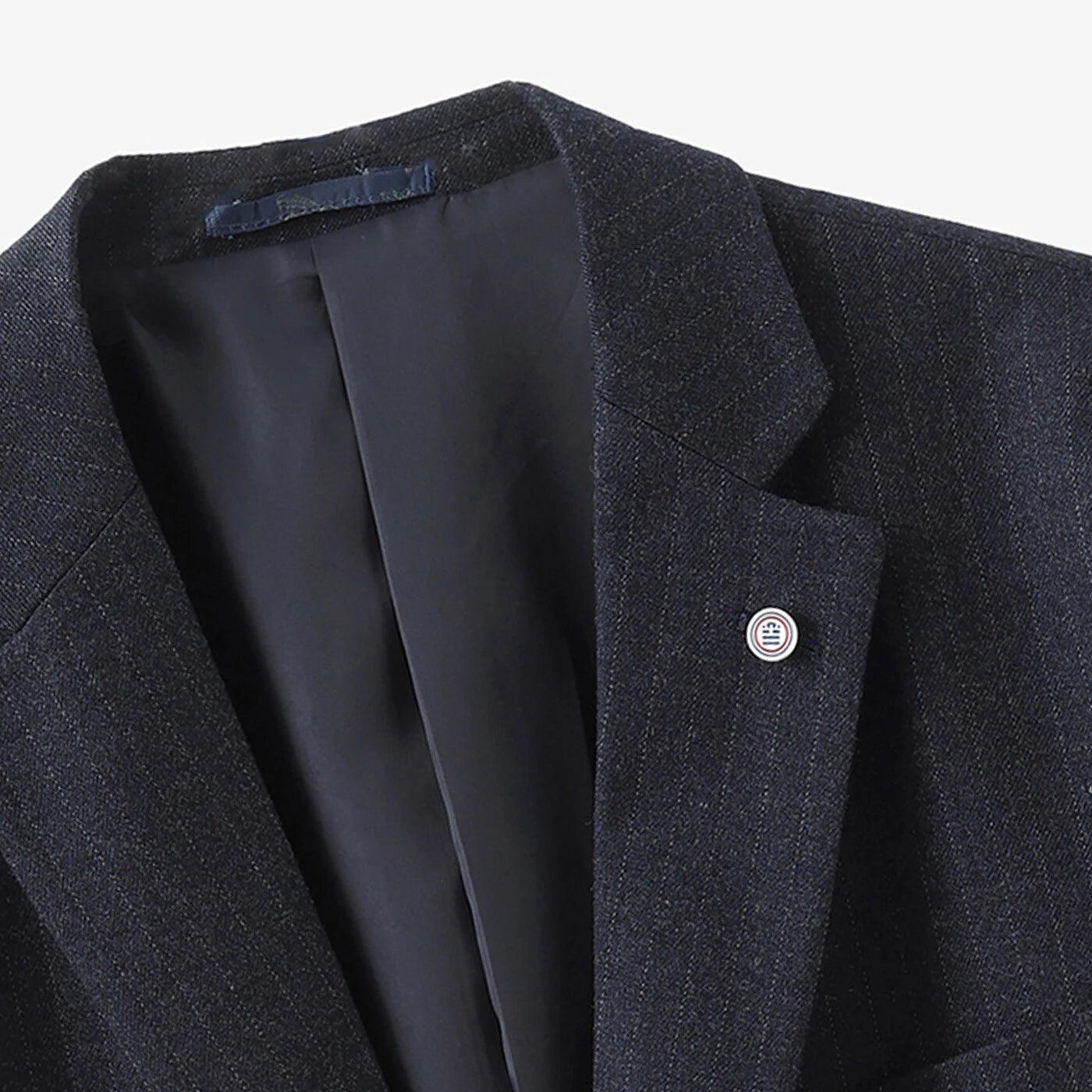 Simon Pinstripe Blazer: Denim Blue