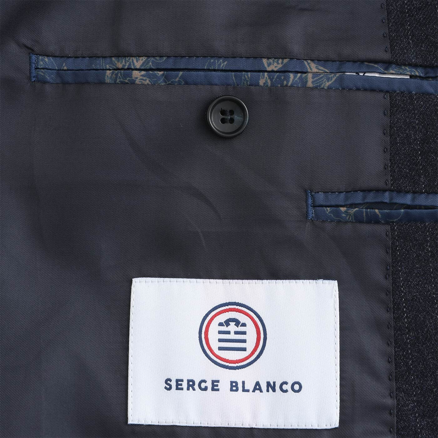 Simon Pinstripe Blazer: Denim Blue