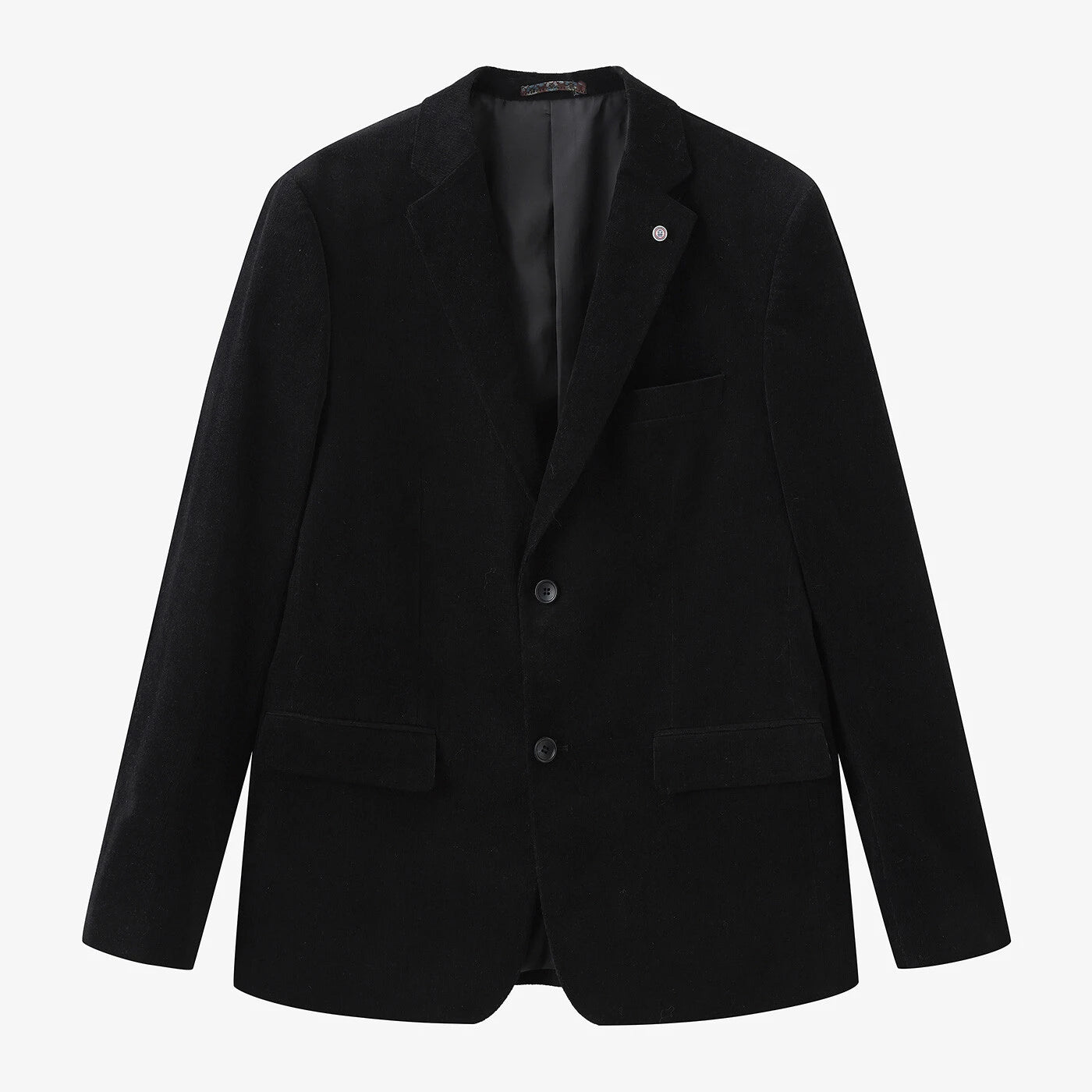 Henri Micro-Corduroy Blazer: Black