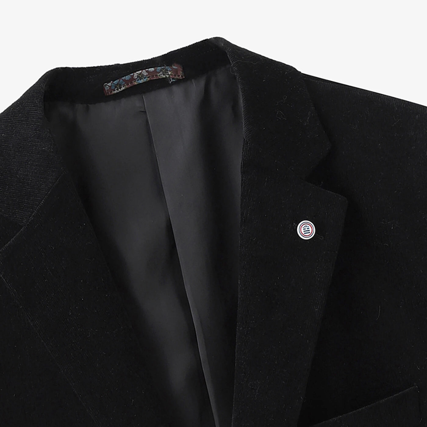 Henri Micro-Corduroy Blazer: Black
