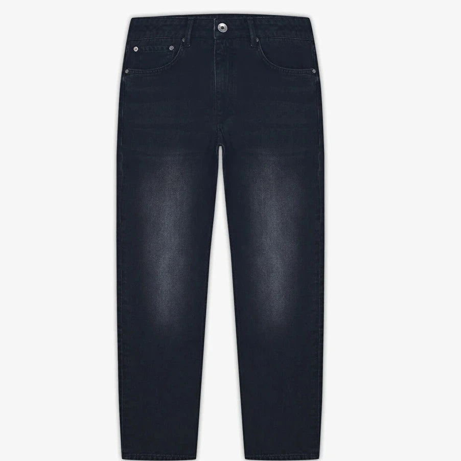 Tapered 5-Pocket Denim: Black