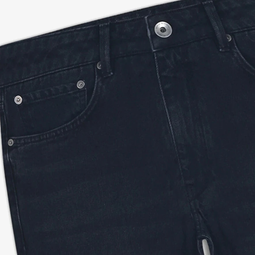 Tapered 5-Pocket Denim: Black