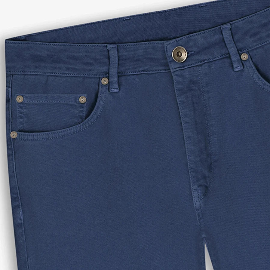 Tapered Stretch Denim: Indigo Blue