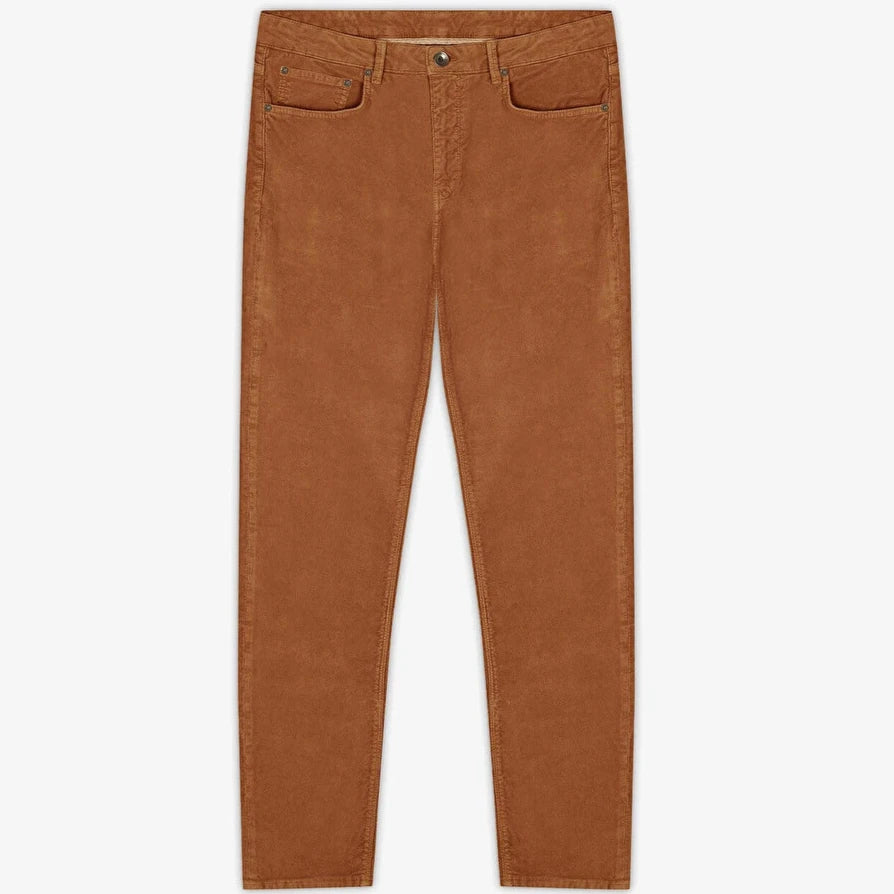 Tapered Corduroy Pant: Tawny Fauve