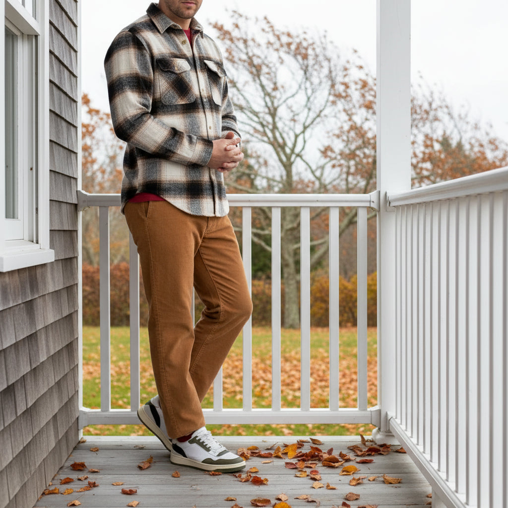 Tapered Corduroy Pant: Tawny Fauve