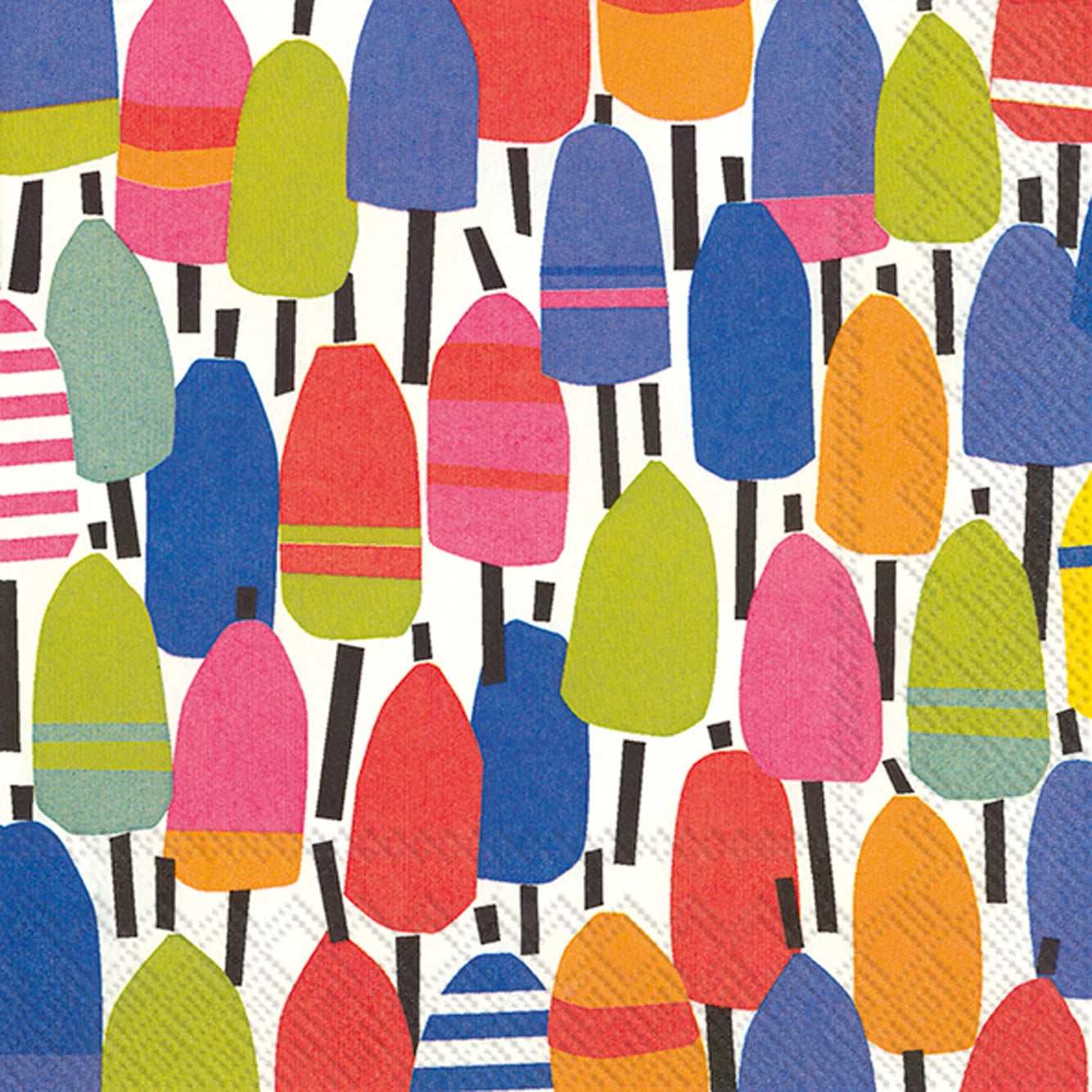 "Buoys" Paper Cocktail Napkins: 20 count
