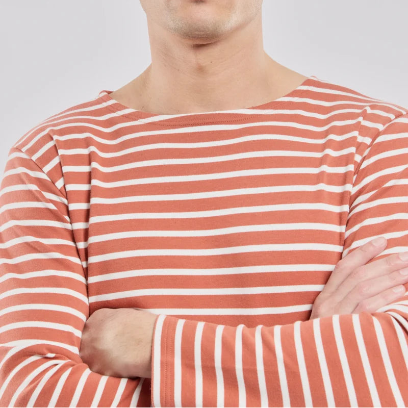 Brenton Striped Shirt L/S: Ketchup/Nature