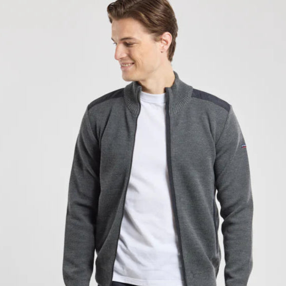 Full Zip Cardigan L/S: Grey
