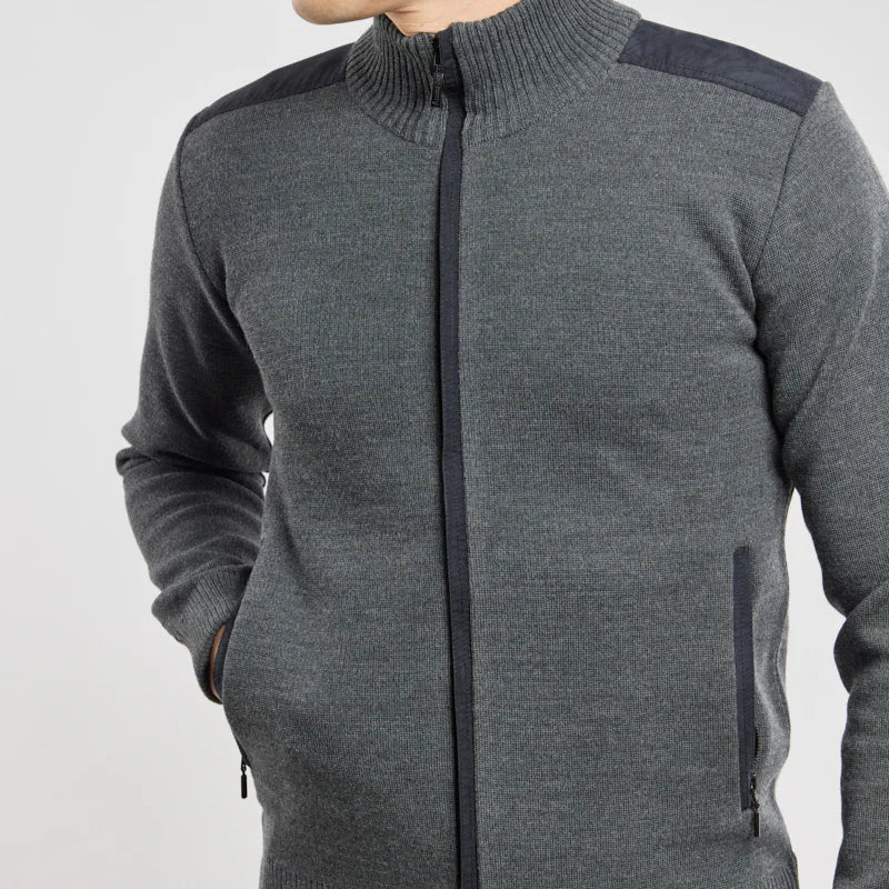 Full Zip Cardigan L/S: Grey