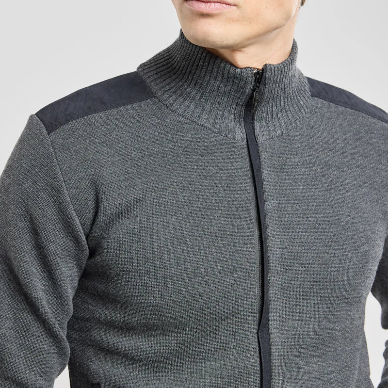Full Zip Cardigan L/S: Grey