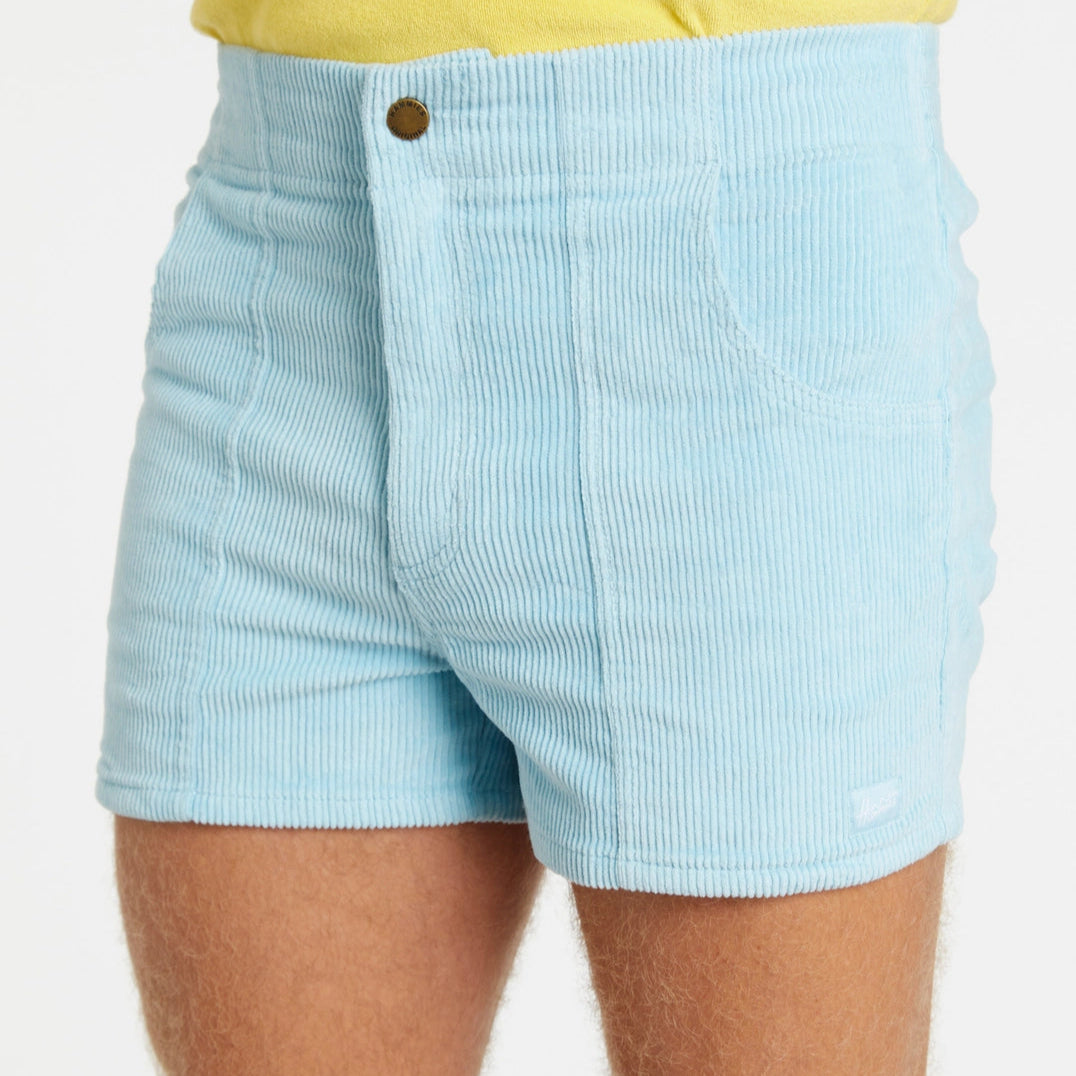 Stretch Corduroy Short: Sky Blue