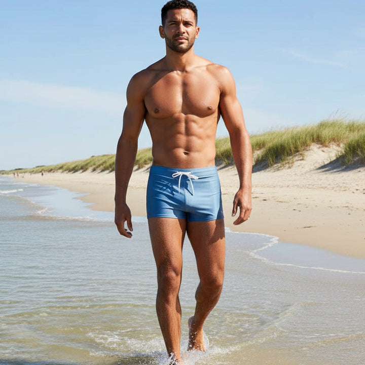 Cabo Swim Trunk: Lichen Blue