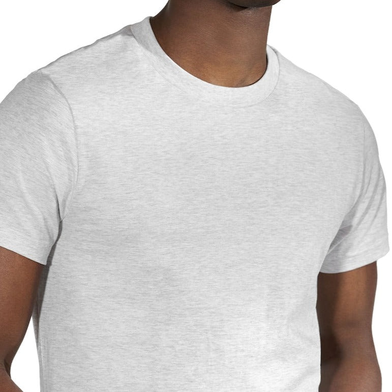 Crew Neck Tee S/S: Light Grey Melange