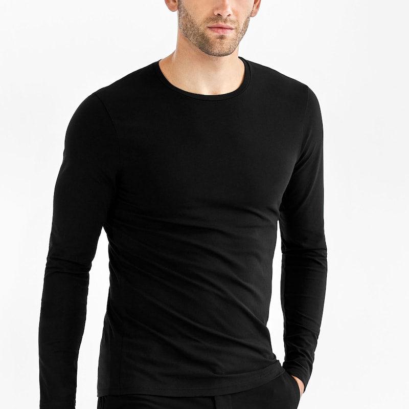 Long Sleeve Crew-Neck: Black