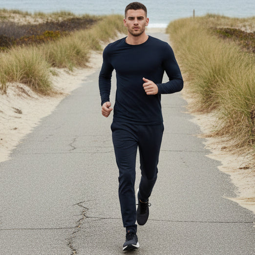 Long Sleeve Crew-Neck: Dark Navy