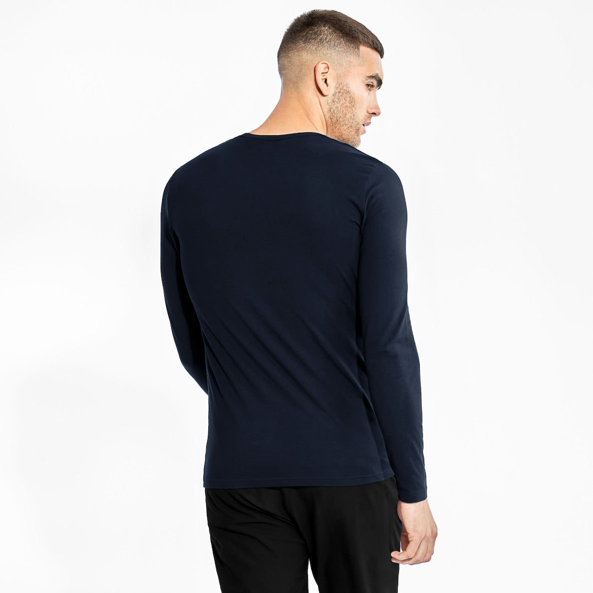Long Sleeve Crew-Neck: Dark Navy