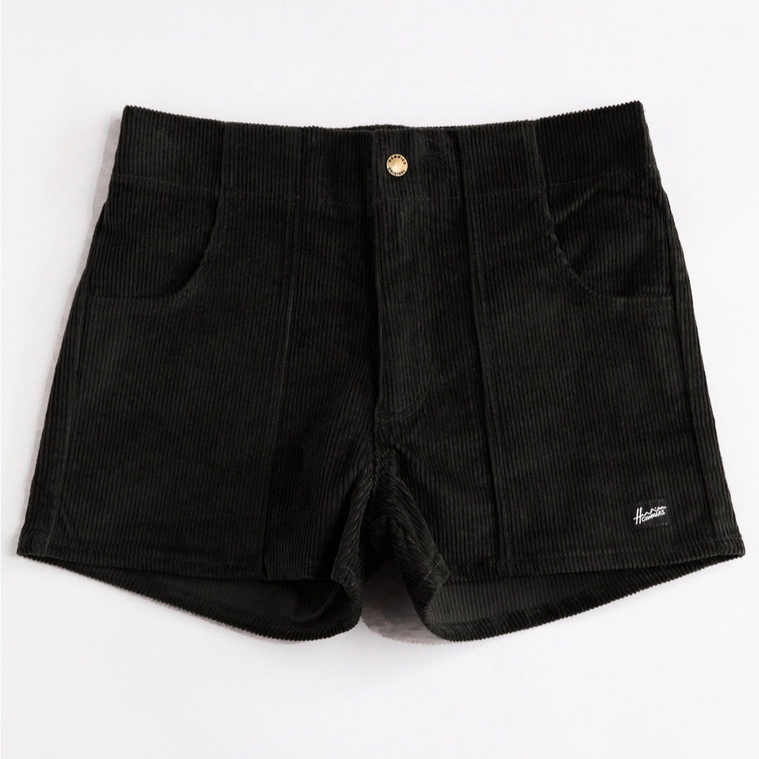 Stretch Corduroy Short: Black
