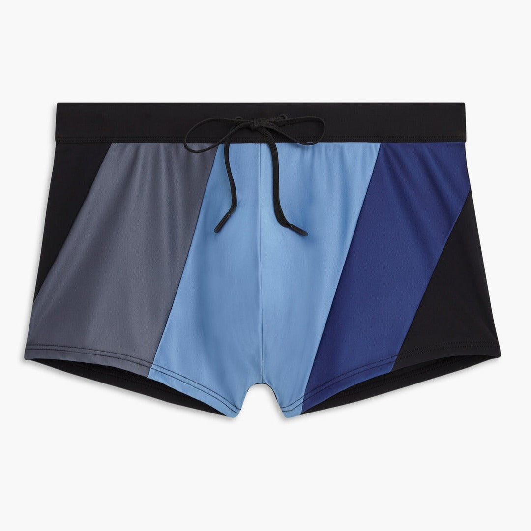 Cabo Swim Trunk: Multi-Color Stripe