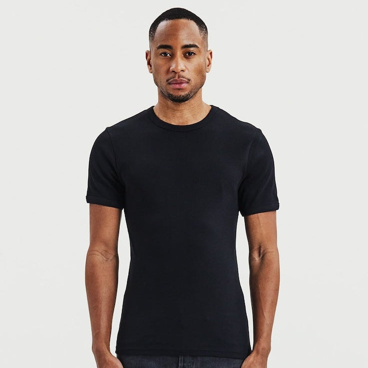 Ribbed Tee S/S: Black