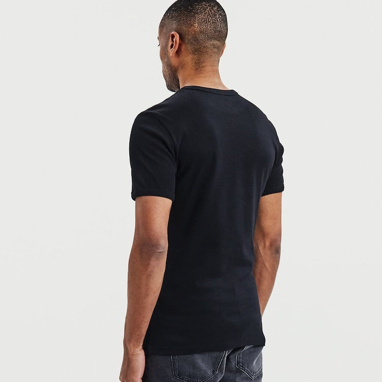 Ribbed Tee S/S: Black