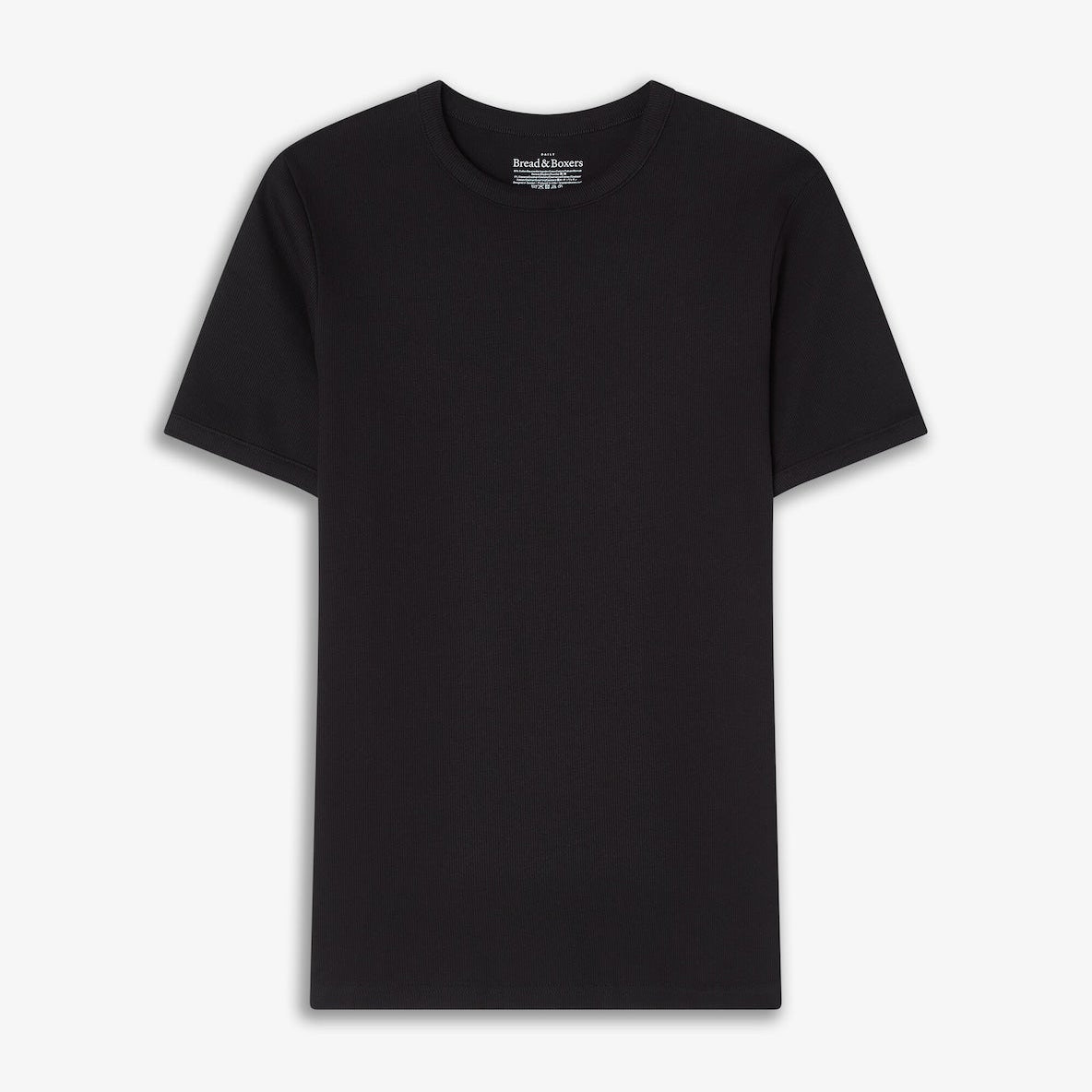 Ribbed Tee S/S: Black