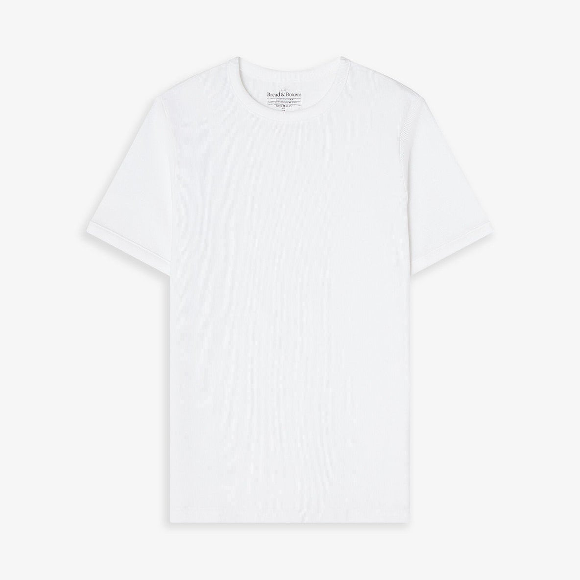 Ribbed Tee S/S: White