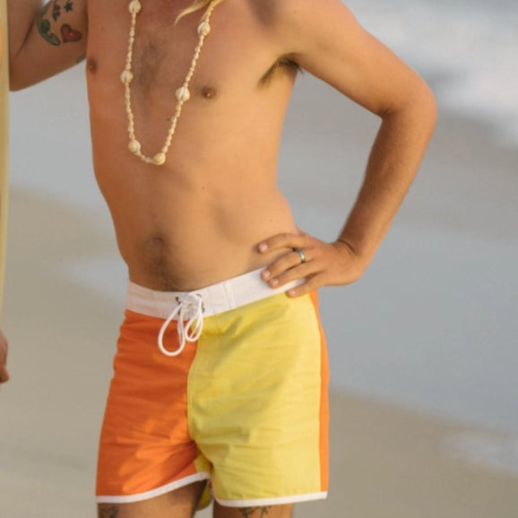 Board Rider Swim Trunk: Yellow/Orange