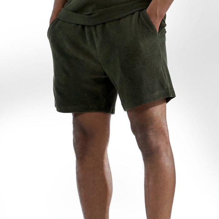 Terry Shorts: Army Green