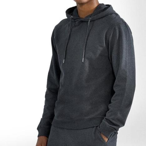 Hoodie L/S: Dark Grey Melange