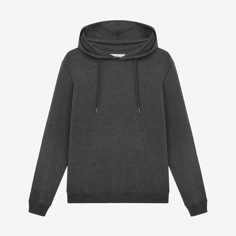 Hoodie L/S: Dark Grey Melange