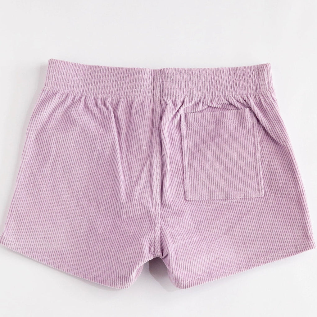 Stretch Corduroy Short: Powder Purple