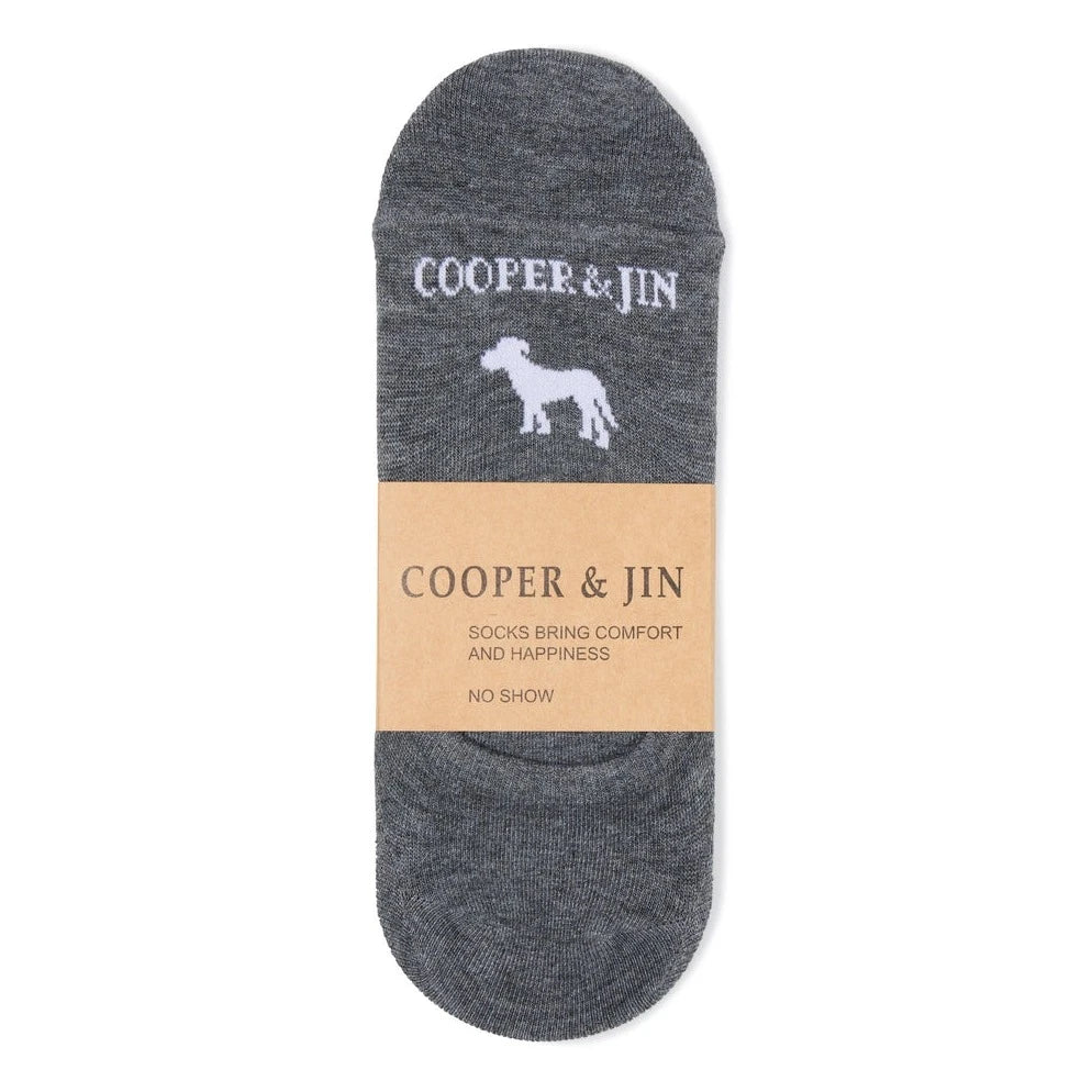No Show Sock: DK Heather Grey