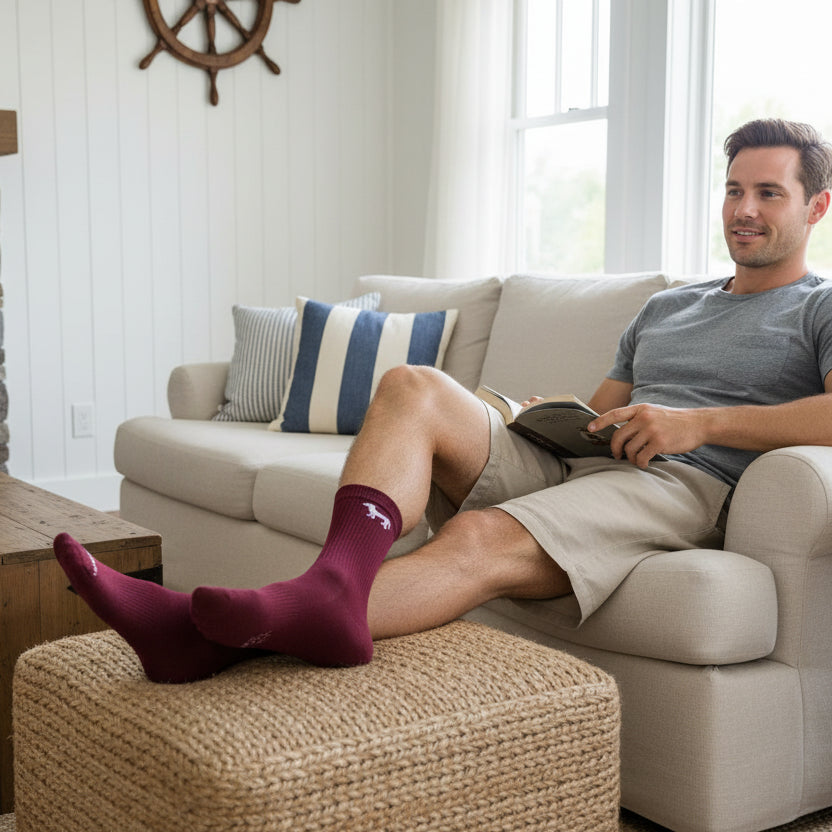 Crew Sock: Burgundy