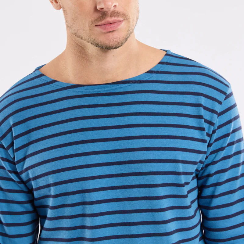 Brenton Striped Shirt L/S: Dark Blue/Deep Marine
