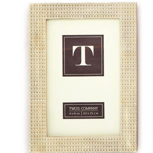 Screen Printed 4X6 Frame: Honeycomb Weave